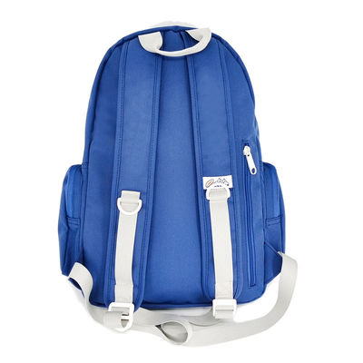 Sac à dos en nylon avec deux poches extérieures Couleur bleue
