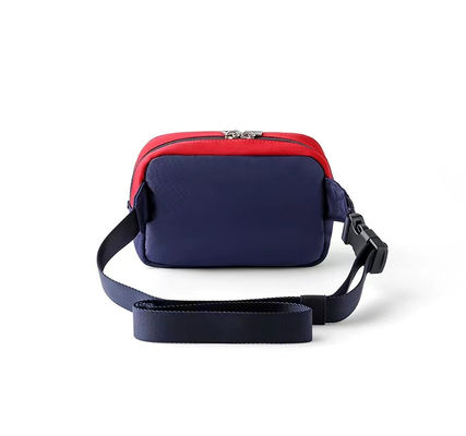 Unisexe sac à main en nylon avec fermeture à fermeture à glissière multifonctionnel