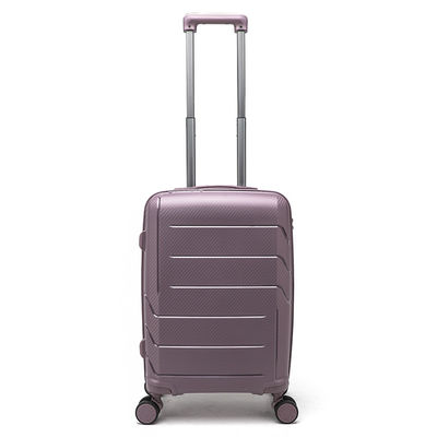 Ensemble de bagages en PP rose, chariots de bagages d'aéroport, chariots de voyage avec plateforme