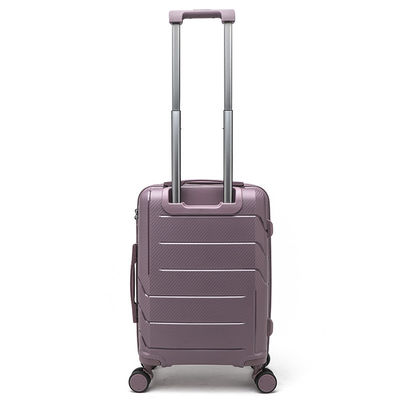 Ensemble de bagages en PP rose, chariots de bagages d'aéroport, chariots de voyage avec plateforme