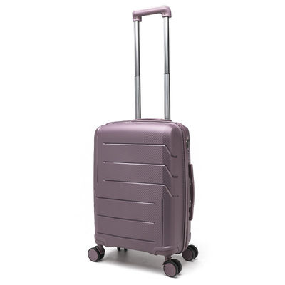 Ensemble de bagages en PP rose, chariots de bagages d'aéroport, chariots de voyage avec plateforme