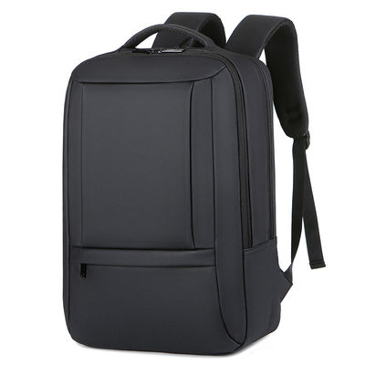 15.6&quot;Tissu étanche à l'eau Black Laptop Backpack Produits prêts à l'emploi Logo