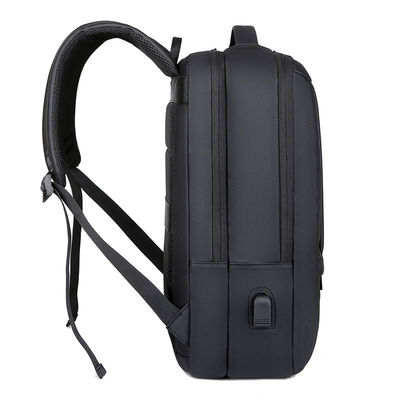 15.6&quot;Tissu étanche à l'eau Black Laptop Backpack Produits prêts à l'emploi Logo