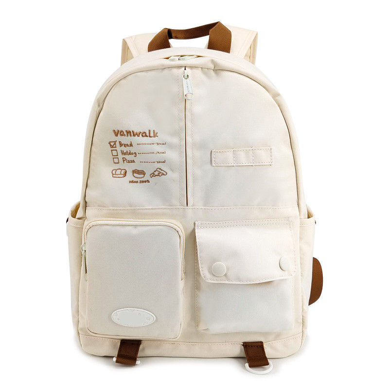 Sacs à dos de mode beige sac à dos de mode style décontracté taille 16,5 pouces