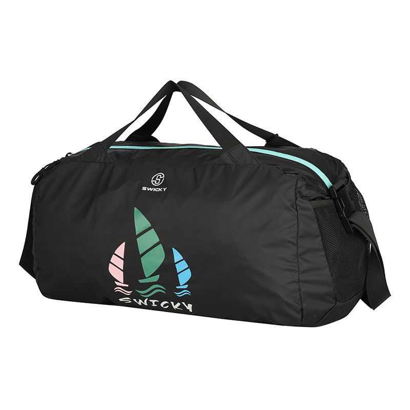 Sac à dos en nylon personnalisé couleur noire imperméable avec revêtement en polyester